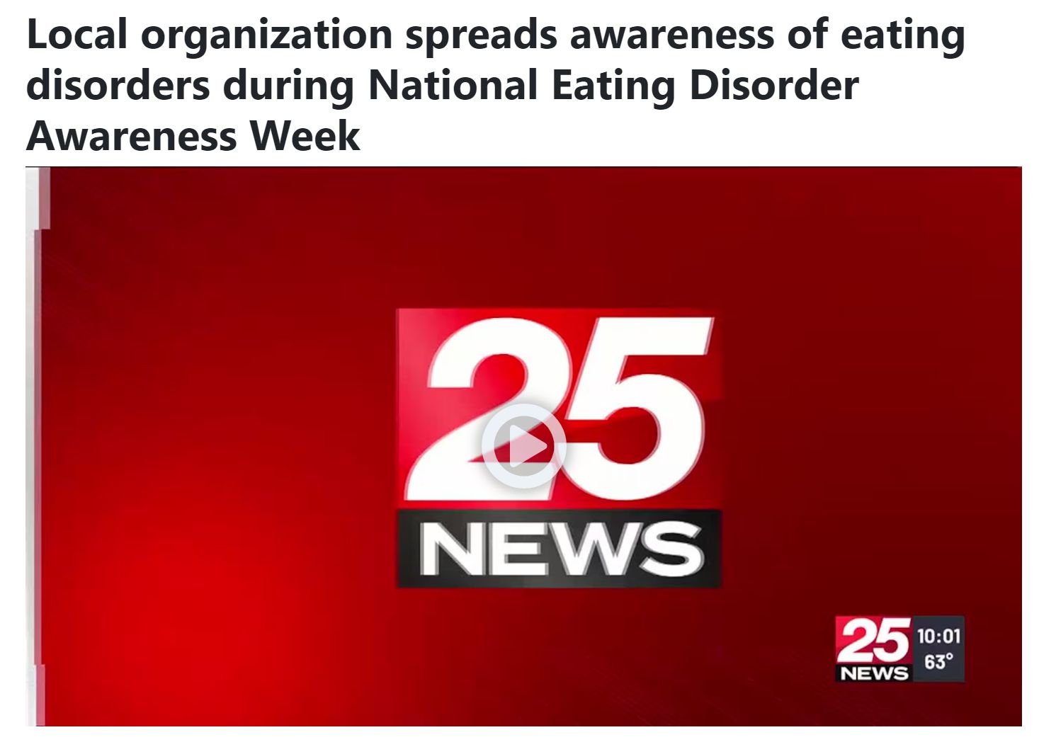 Interview with 25 News WEEK